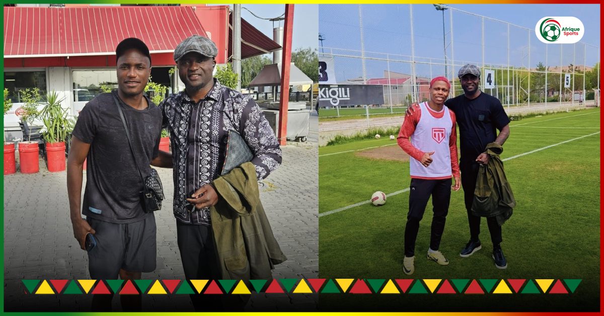 The Indomitable Lions Team Manager visits Clinton Njie and Guy Kilama