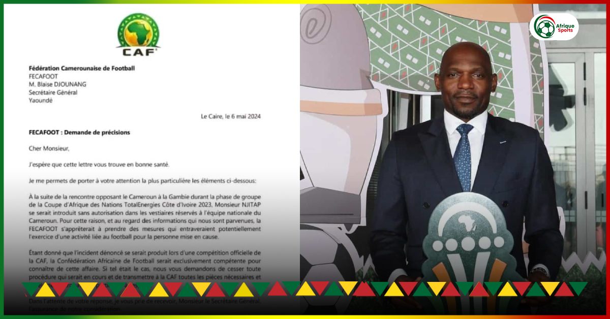 Caf asks Fecafoot to halt any action taken to sanction Geremi Njitap