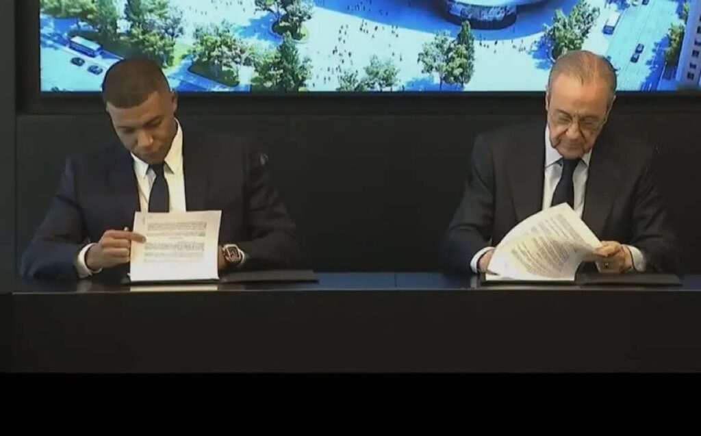 Kylian Mbappé signs contract with Real Madrid, his shirt number unveiled by Florentino Pérez