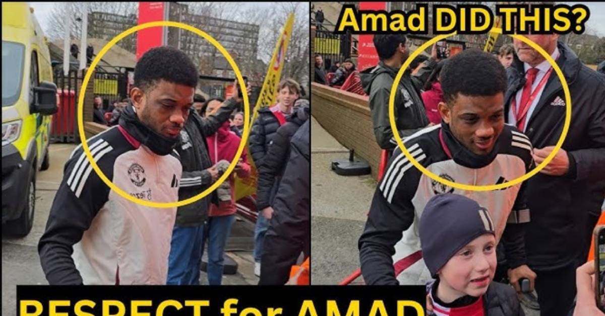 Amad Diallo walking with a crutch: the video moves the web