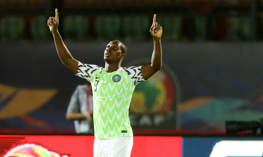 odion ighalo of nigeria celebrates a goal during the 2019 africa cup of nations finals 3rd and 4th place match 1wapc5b4ur6w412aapc7gicey9