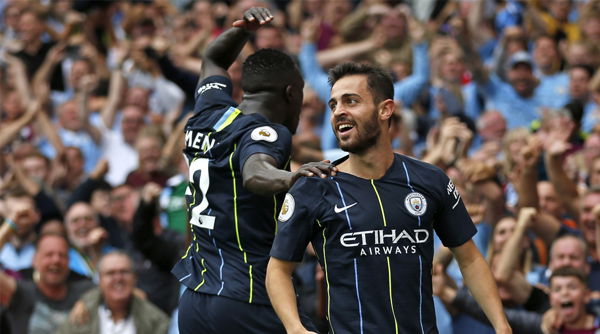 Benjamin Mendy and Bernardo Silva