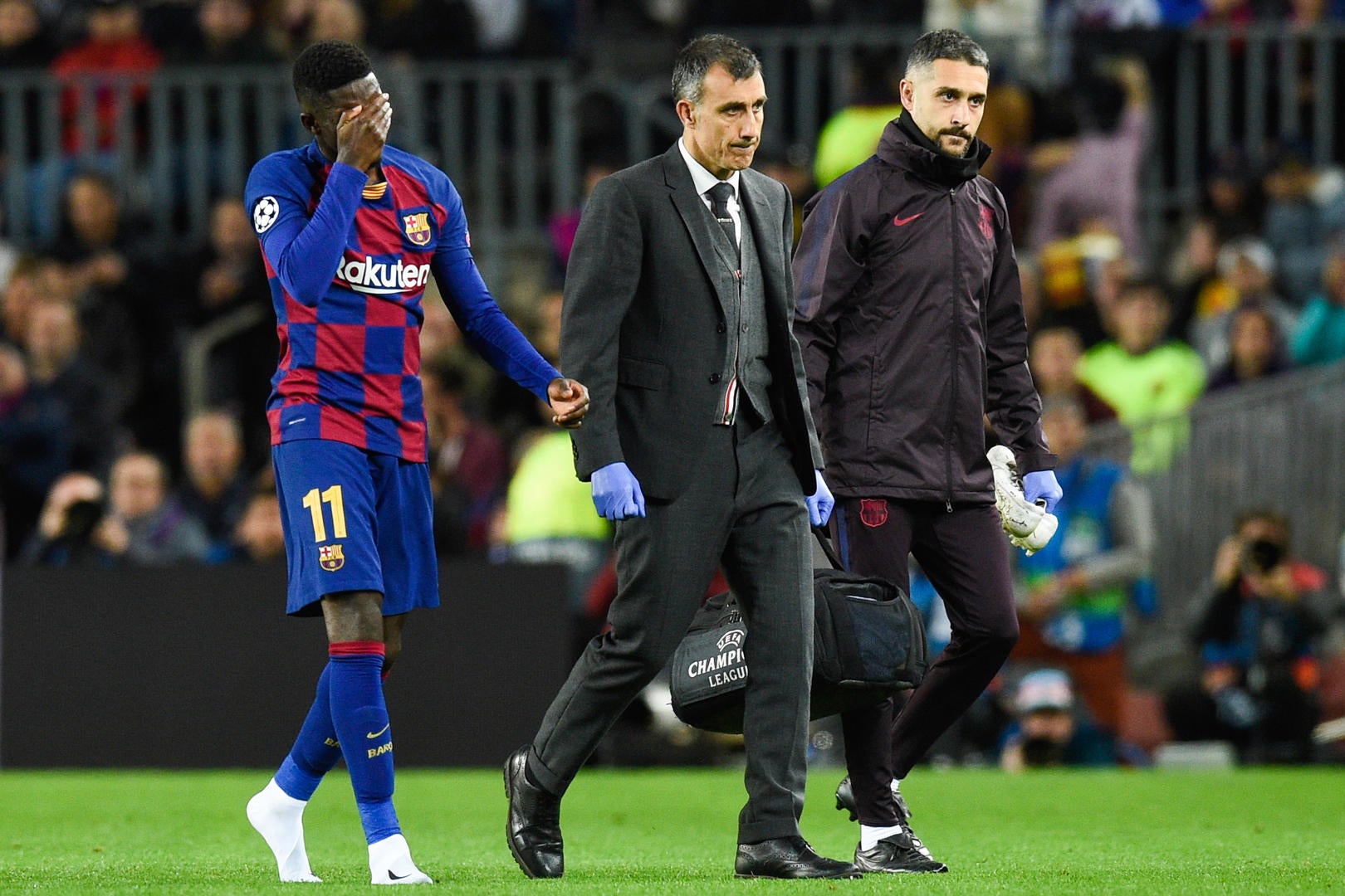 Les joueurs du Barça rendent hommage à Ousmane Dembélé avant son match face à Getafe (photo)