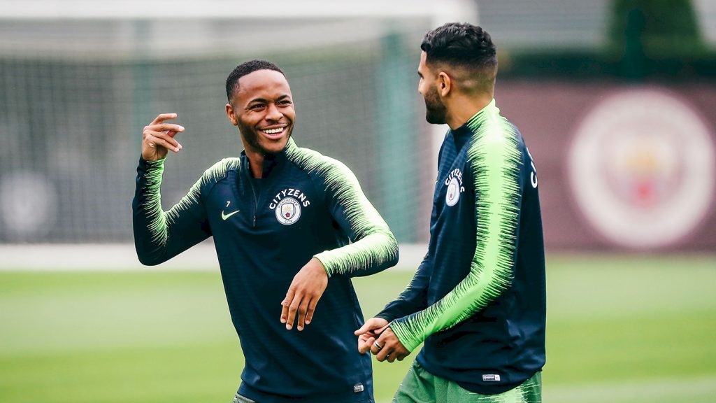 mahrez sterling manchester city training