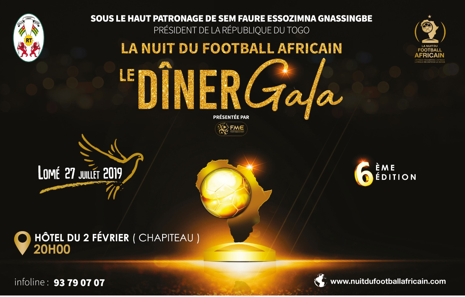 La date de la prochaine édition de la « Nuit du Football Africain » dévoilée