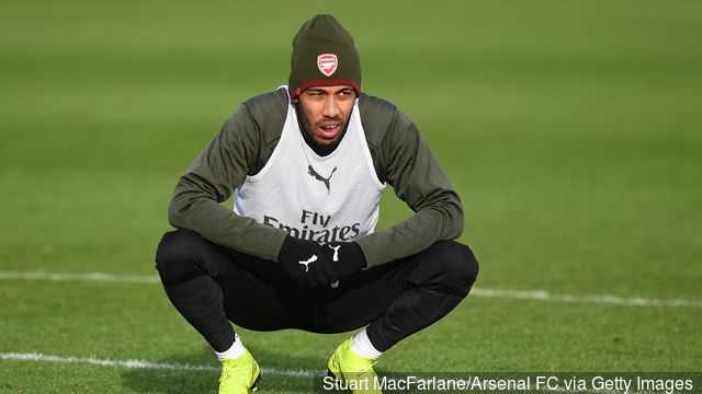 pierreemerick aubameyang of arsenal during a training session at 1070731