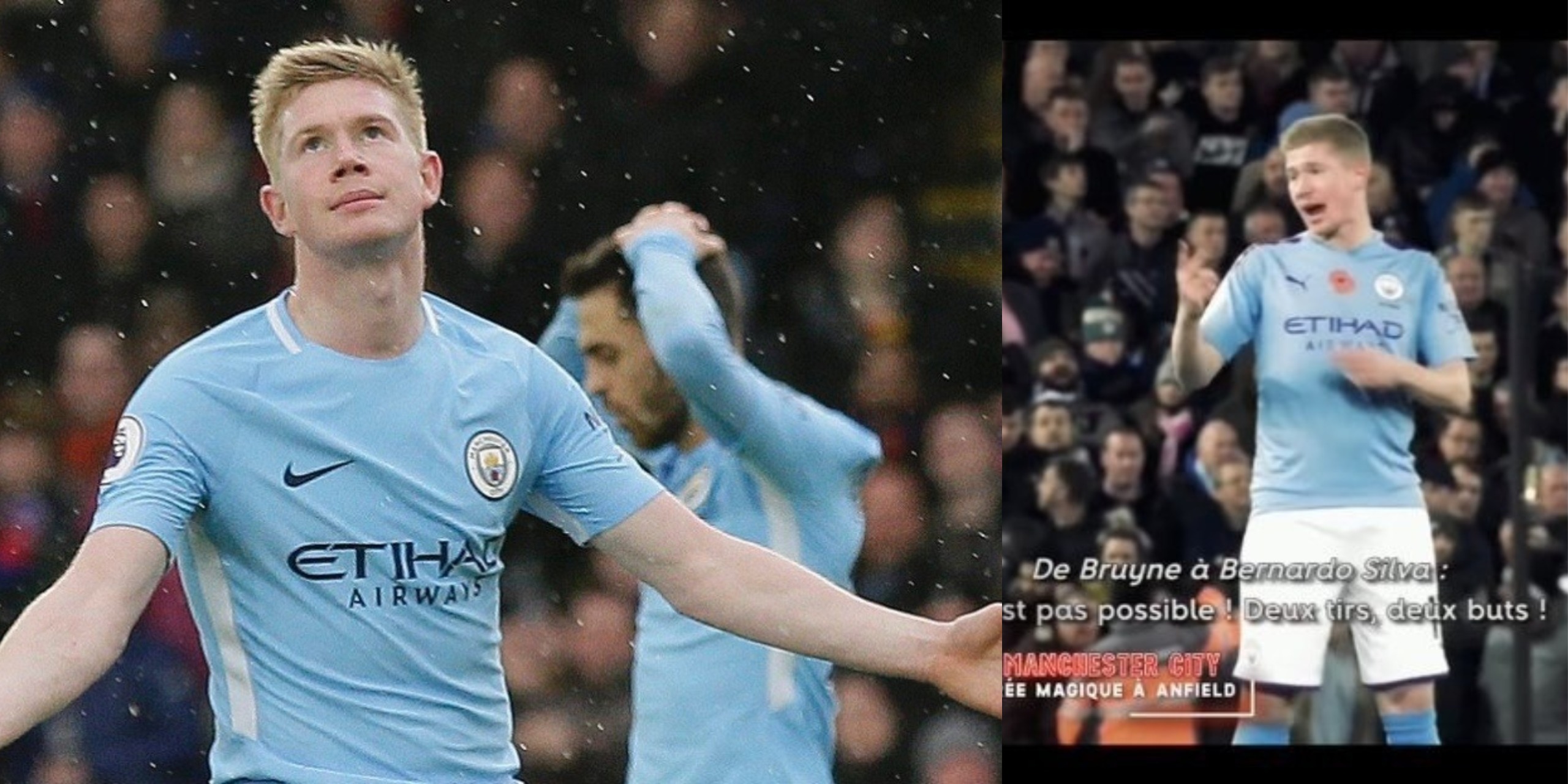 De Bruyne devient fou après le but de Salah, sa conversation avec Bernardo Silva