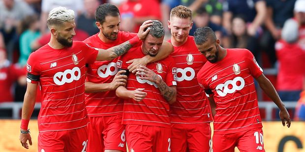 Le deuxième but du Standard contre Arsenal