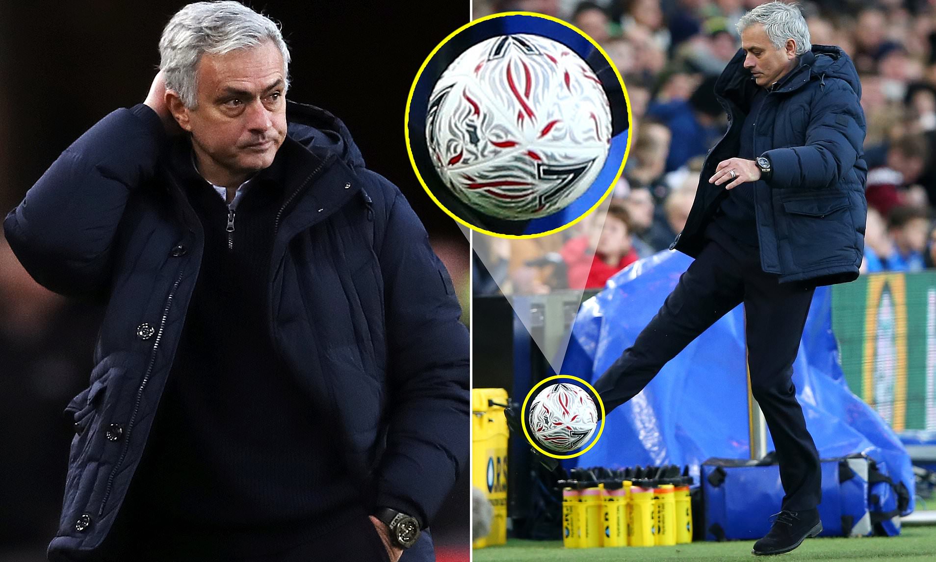 Tottenham vs Middlesbrough : Mourinho s’en prend au ballon du match