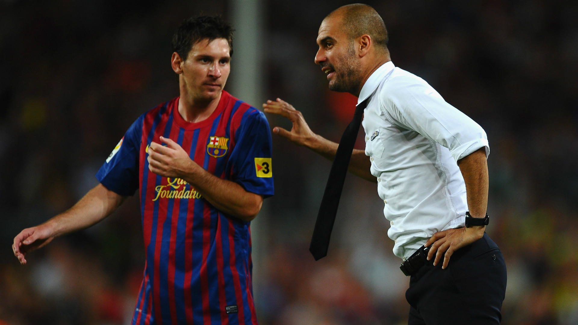 lionel messi pep guardiola fc