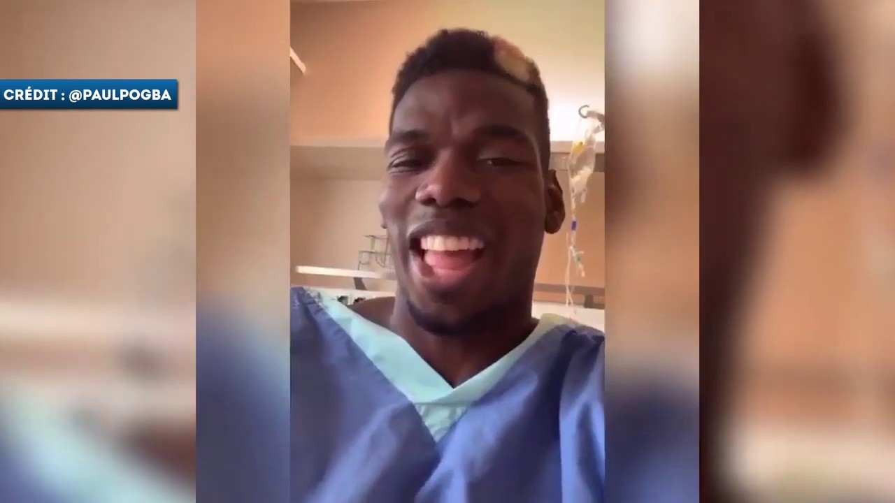 Opéré et sur son lit d’hôpital, Paul Pogba montre sa cheville (vidéo)