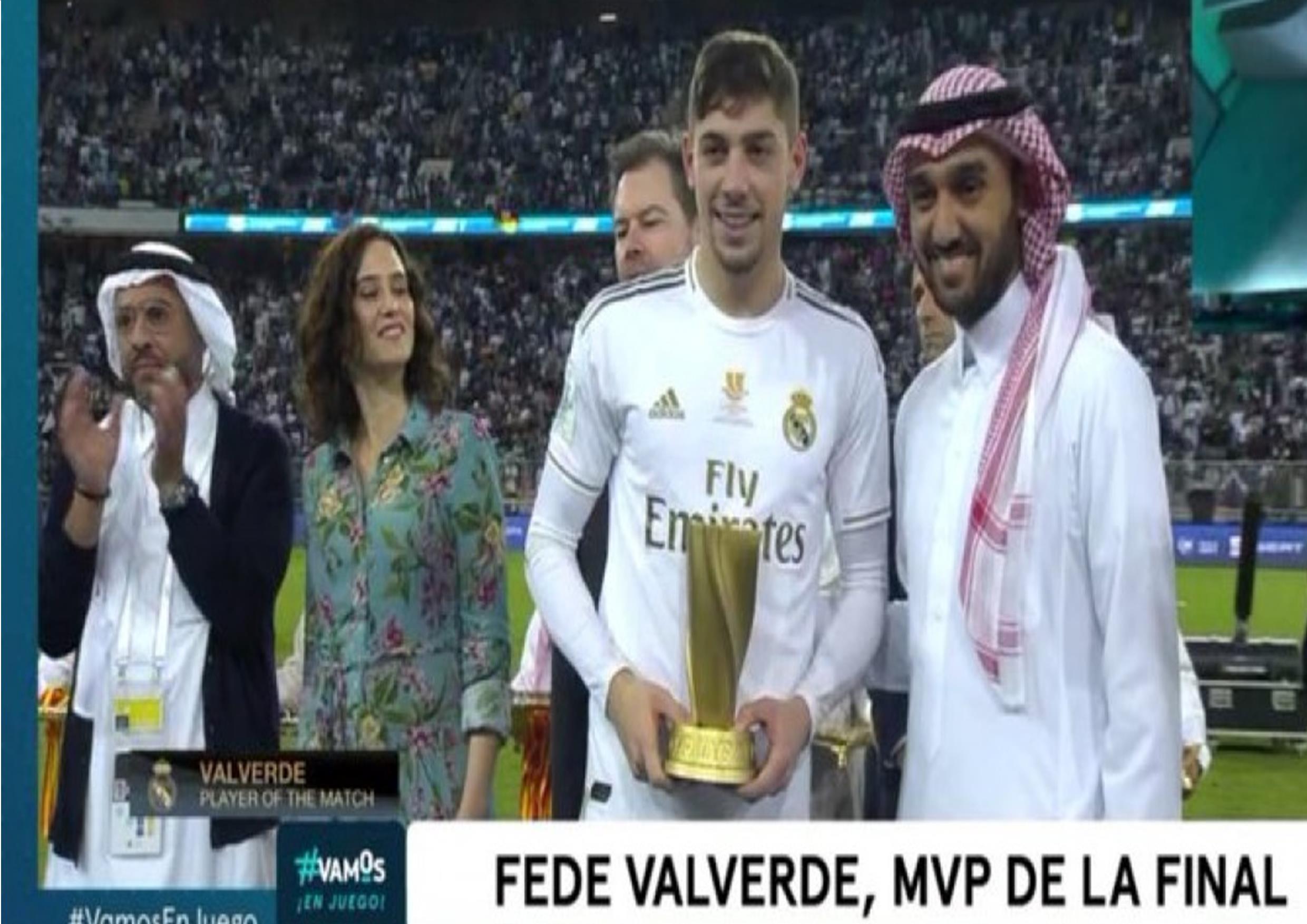 Real Madrid : Valverde élu meilleur joueur de la finale de la Supercoupe