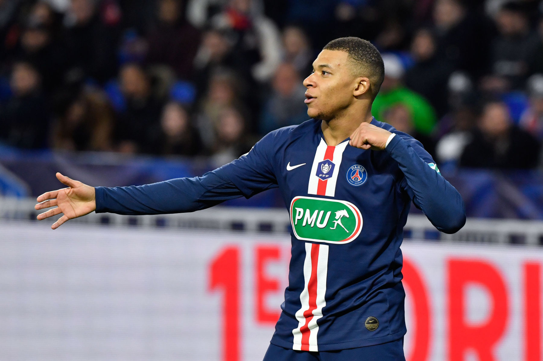 kylian mbappe goal celebration lyon vs psg coupe de france 20201