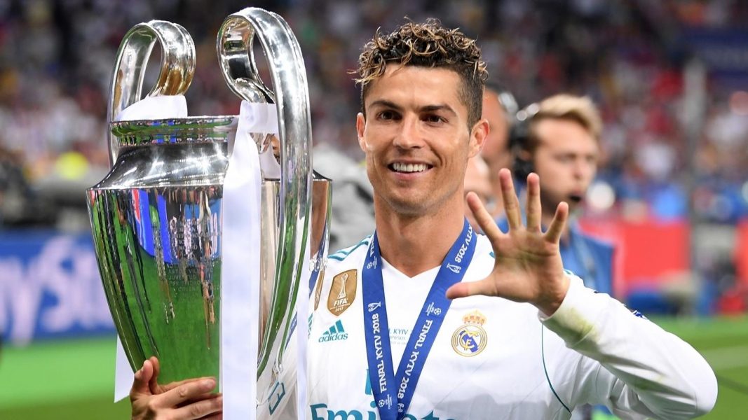 cristiano ronaldo celebrates his fifth title