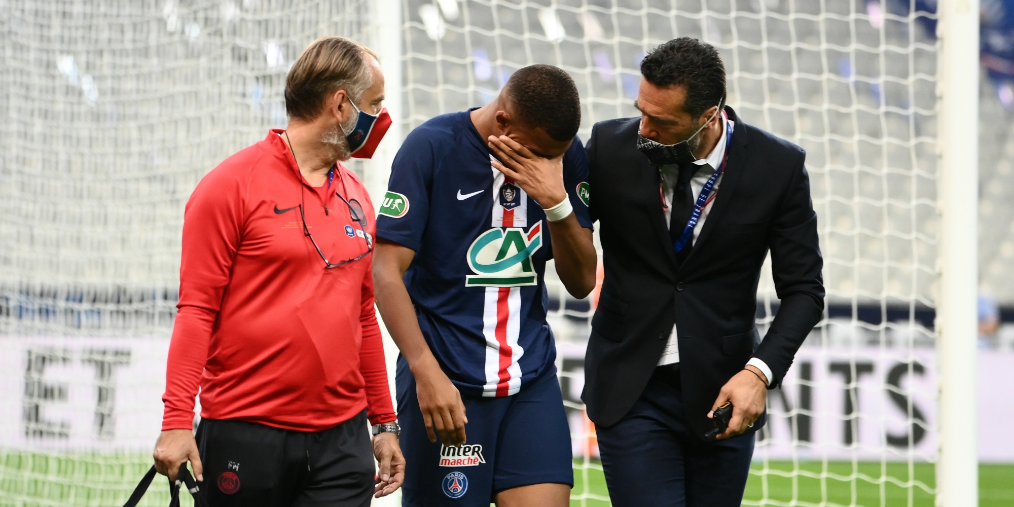 Coupe de France Kylian Mbappe sort sur blessure inquietude du cote du PSG