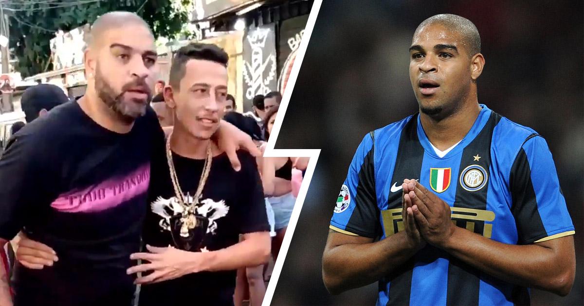 Les images de l’ancienne star de l’Inter Milan Adriano ivre d’enfer dans les rues de Rio deviennent virales