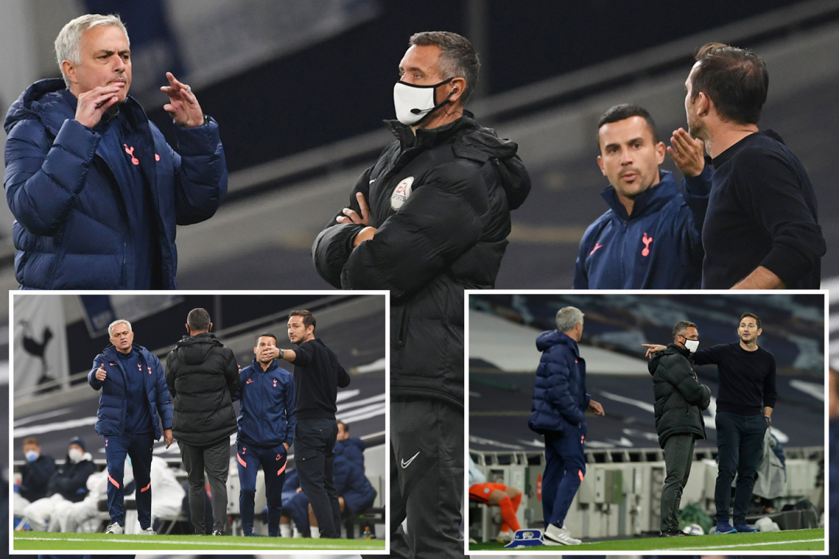 Watch Mourinho and Lampard clash on touchline during Tottenham vs