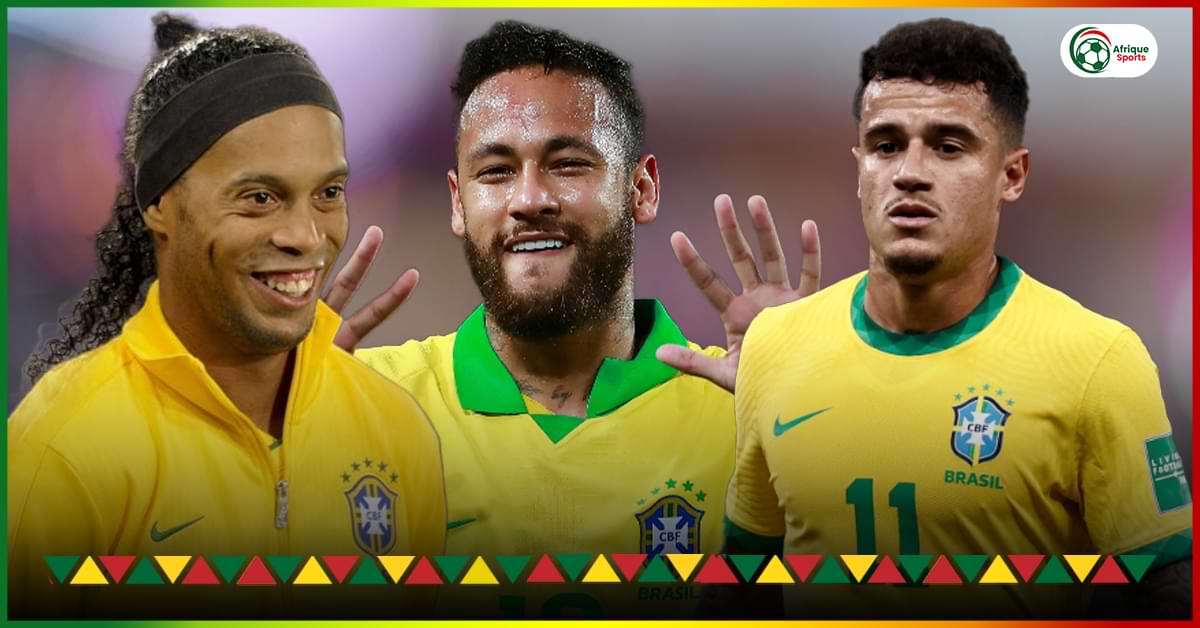 Ronaldinho 3é, Coutinho 37é… Les 50 plus grands joueurs brésiliens ont été nommés et classés