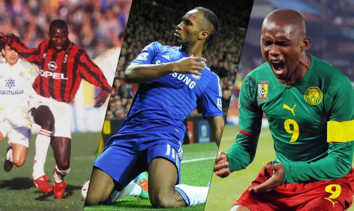 george weah didier drogba y samuel etoo