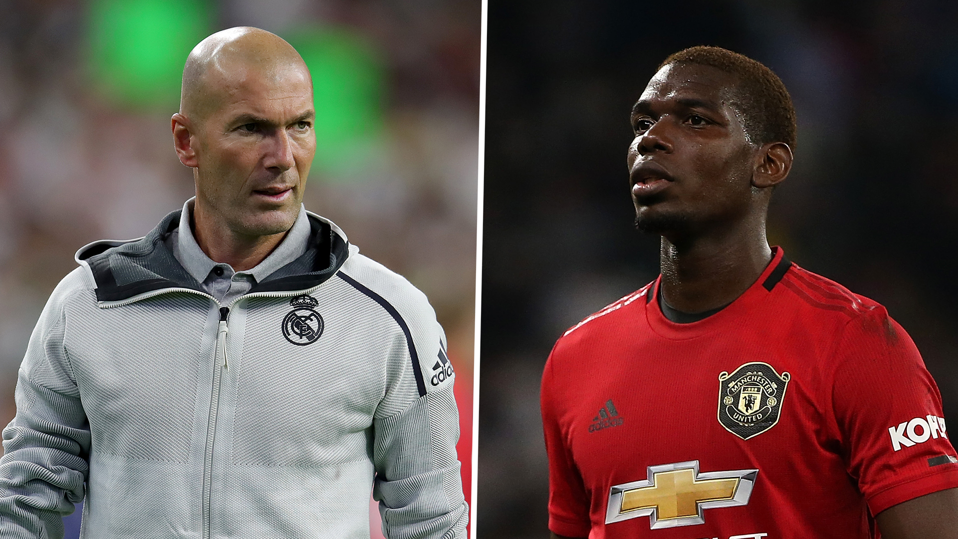 zinedine zidane paul pogba real madrid manchester