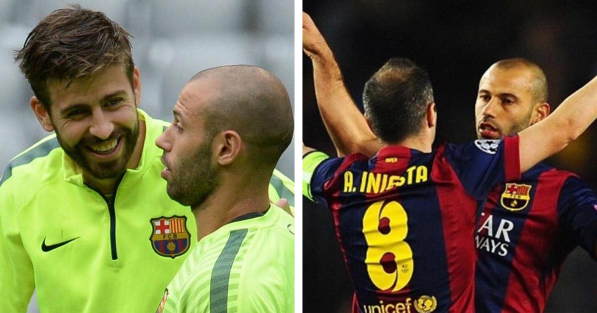 Xavi, Iniesta, Suarez, Pique et Neymar rendent tous hommage à Mascherano