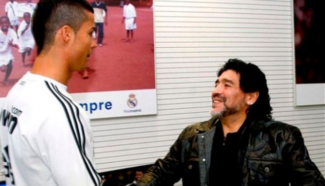 L’histoire de la rencontre de Cristiano Ronaldo et Diego Maradona au Real