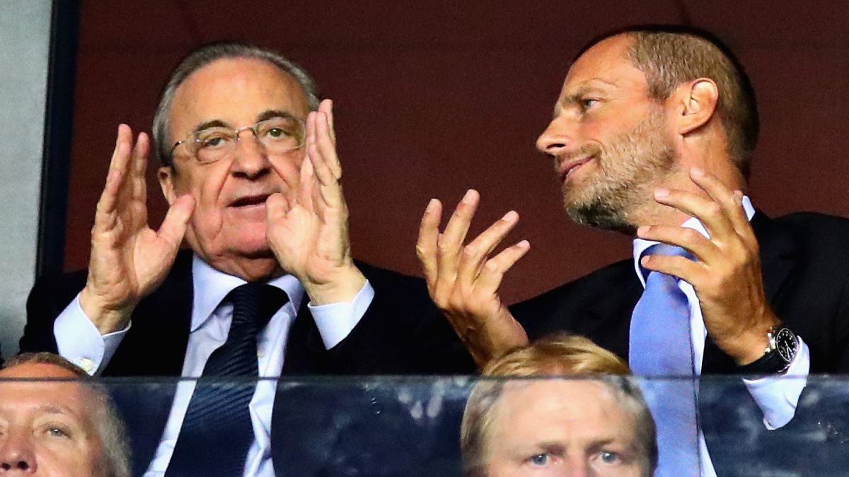 Le président de l’UEFA Ceferin tacle sèchement Florentino Pérez