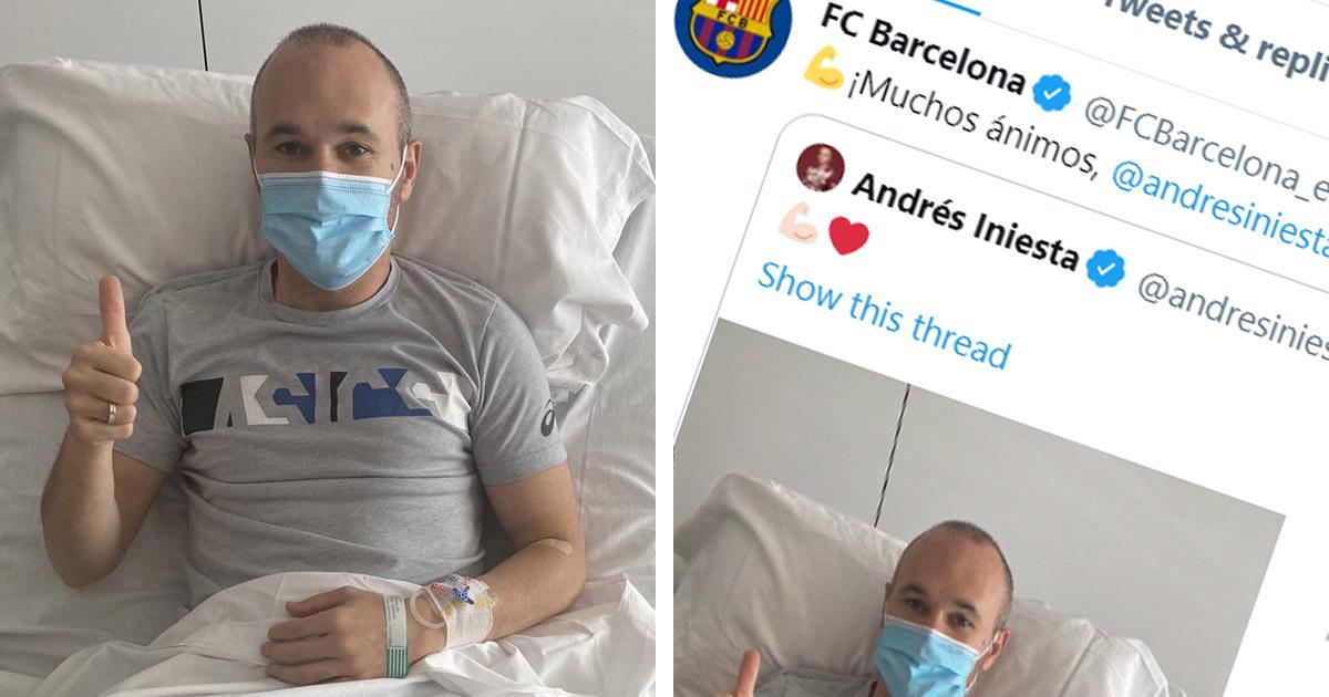 Le Barça envoie un message de soutien à Andres Iniesta après une son opération de la hanche