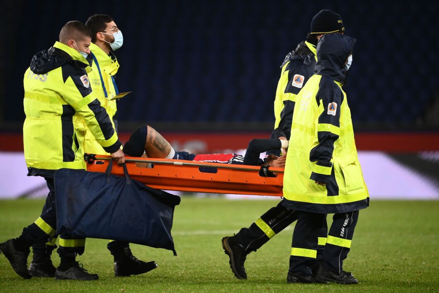 Neymar Lyon Injury 2020