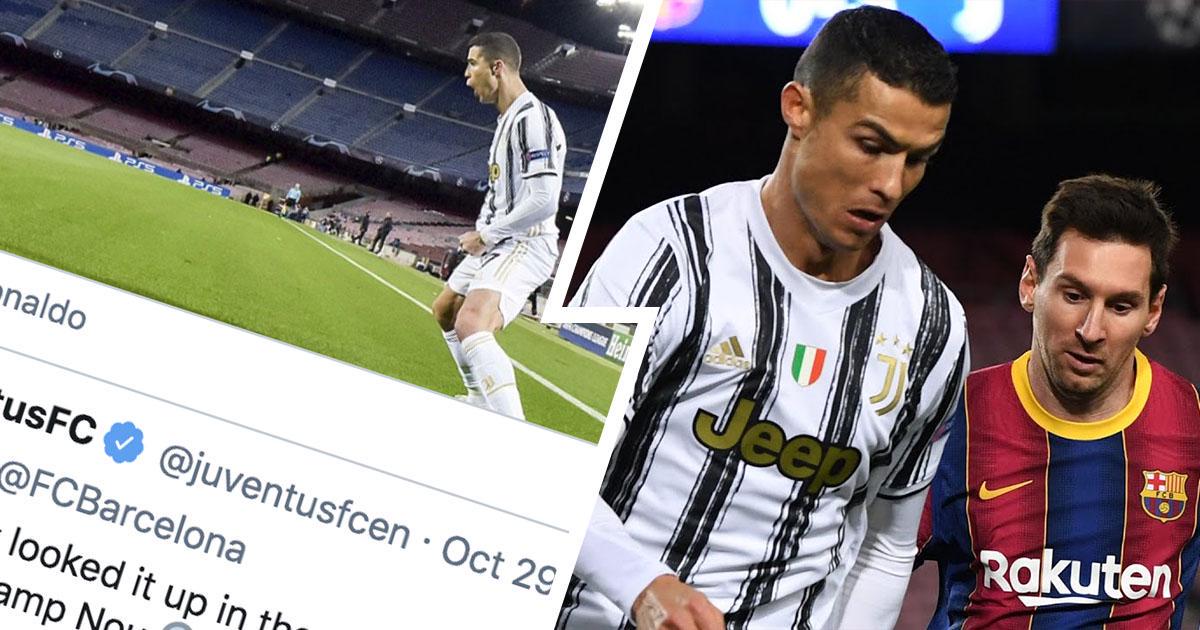 La Juventus se moque du Barca sur Twitter après le doublé de Ronaldo au Camp Nou