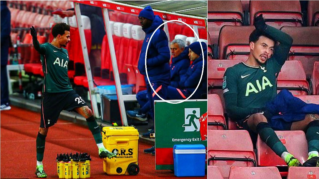 Stoke vs Tottenham : La grosse colère de Dele Alli sous les yeux de José Mourinho (images)