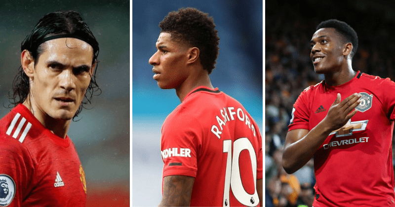 Pogba compare Cavani à Martial, Rashford, Greenwood