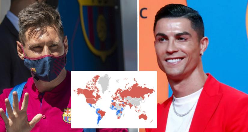 La rivalité Ronaldo et Messi aussi intense sur Google que dans la vraie vie
