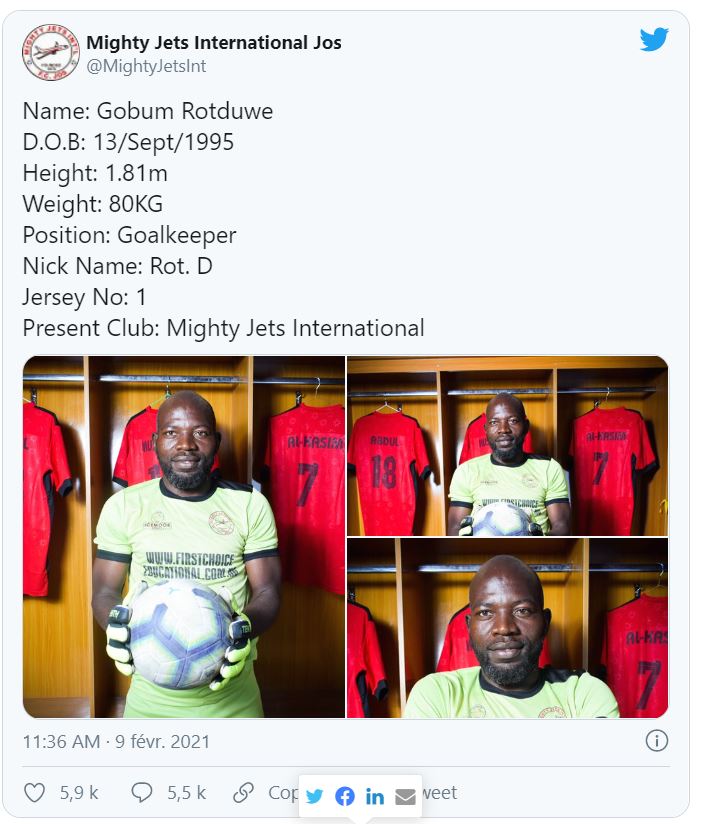 Gobum Rotduwe (25 ans ?), le portier qui fait le buzz sur Twitter (photos) 11 Capture 1 - OnzedAfrik