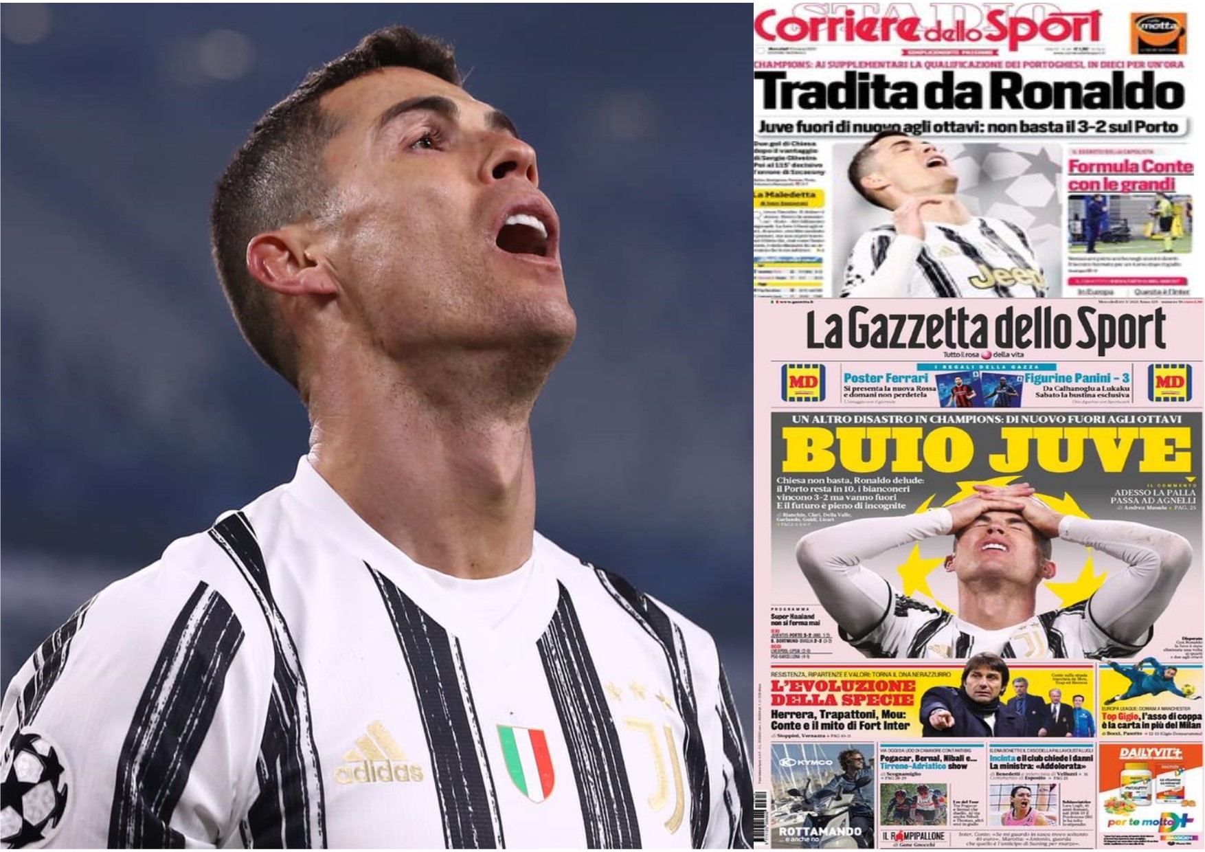 «Il a trahi la Juve, un désastre», la presse italienne détruit Ronaldo après l’élimination
