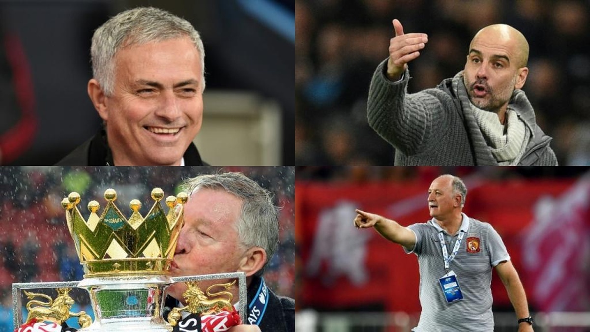 montaje con guardiola scolari mourinho y ferguson afp