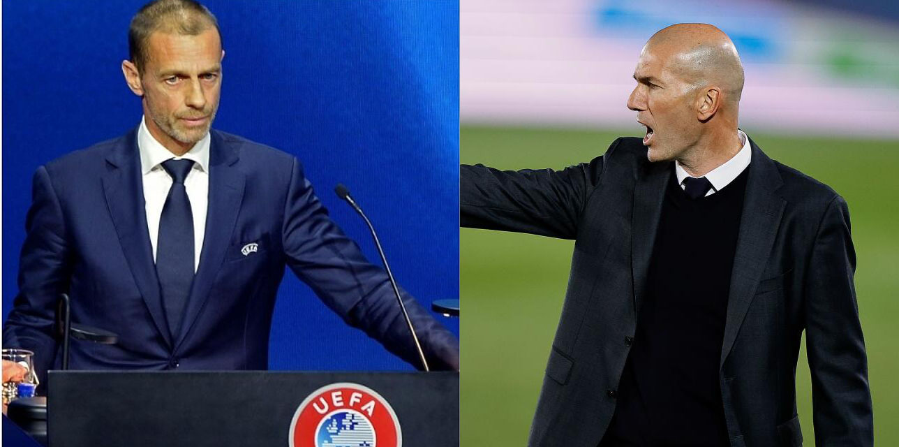 « C’est absurde », Zidane réplique aux menaces de Ceferin (président de l’UEFA)