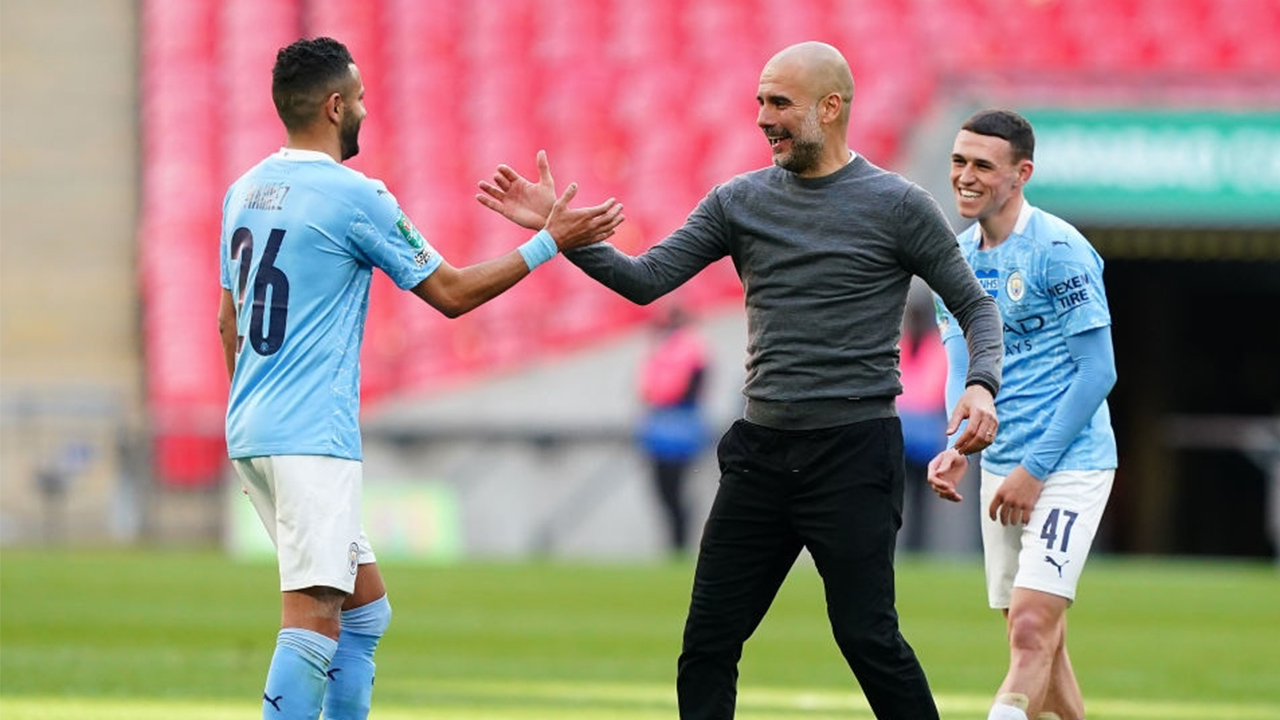 Riyad Mahrez Pep Guardiola 4