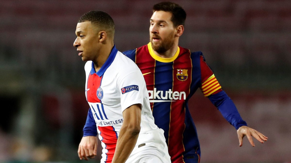 lionel messi mbappe are in an encounter