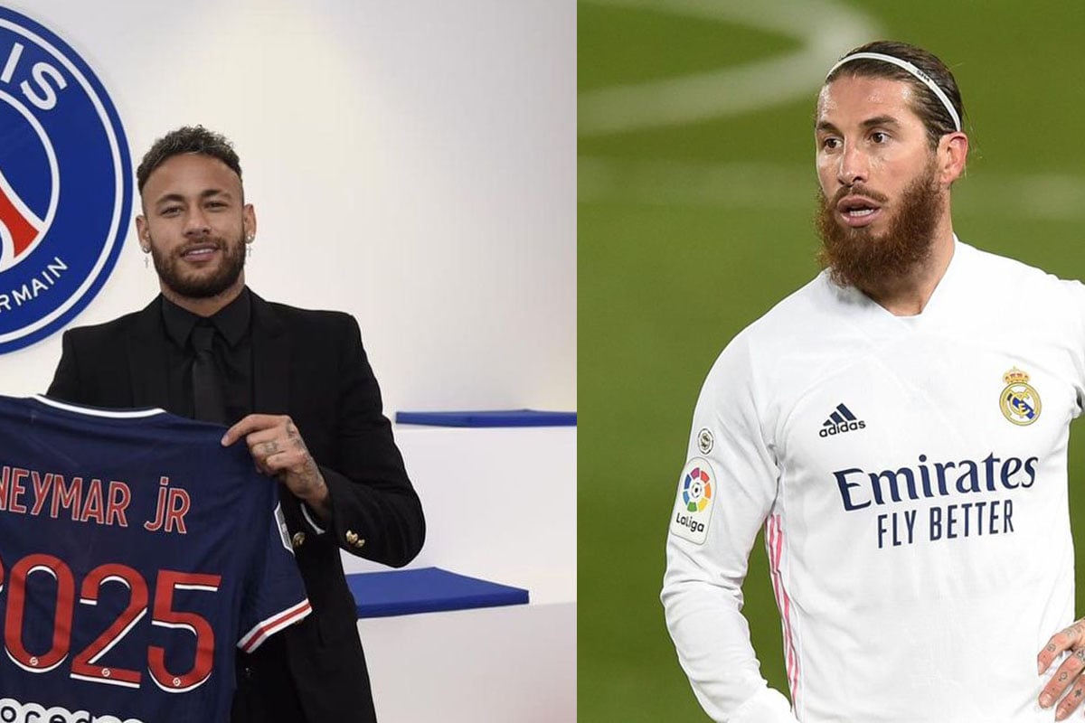 La réaction de Sergio Ramos à la prolongation de Neymar au PSG (photo)