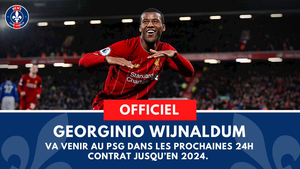 OFFICIEL: Accord total entre le PSG et Wijaldum, découvrez les détails du contrat !