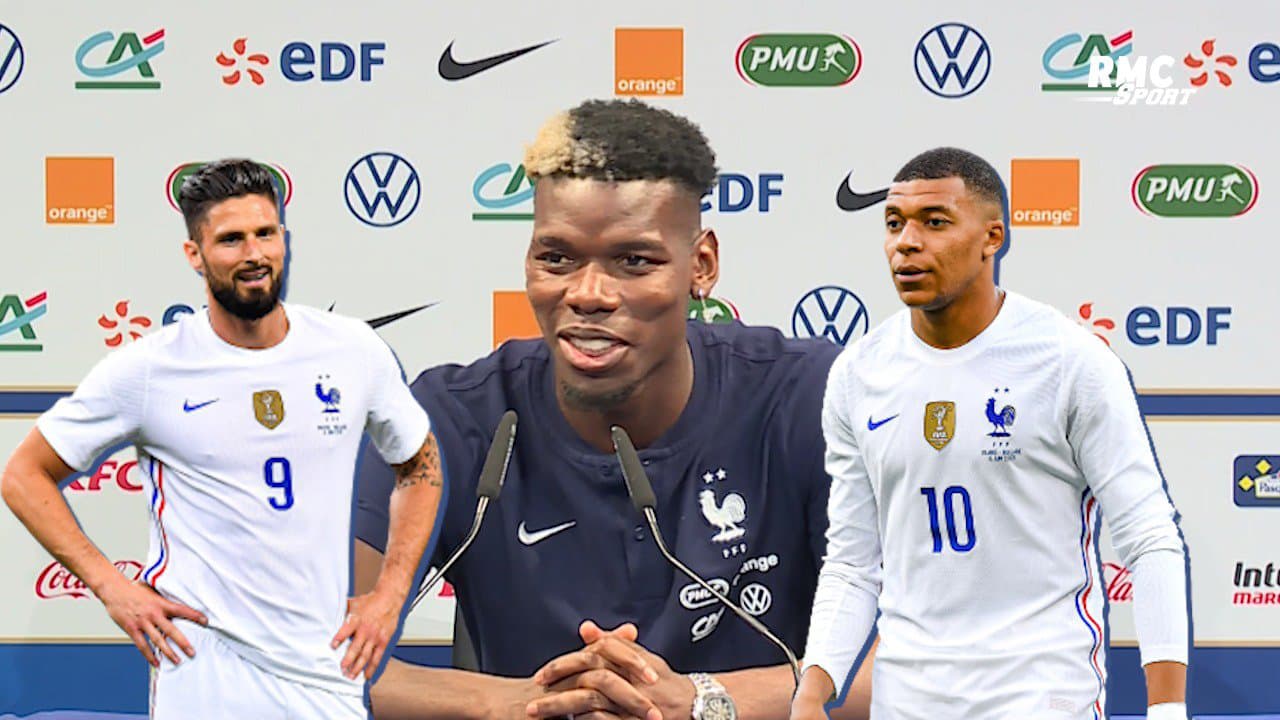 Equipe de France Les seules tensions c est dans le dos et les jambes ironise Pogba sur la relation Mbappe Giroud 1044974