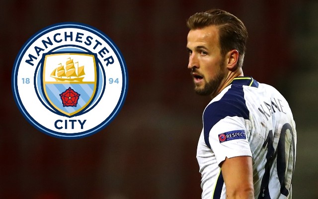 Man City badge Harry Kane