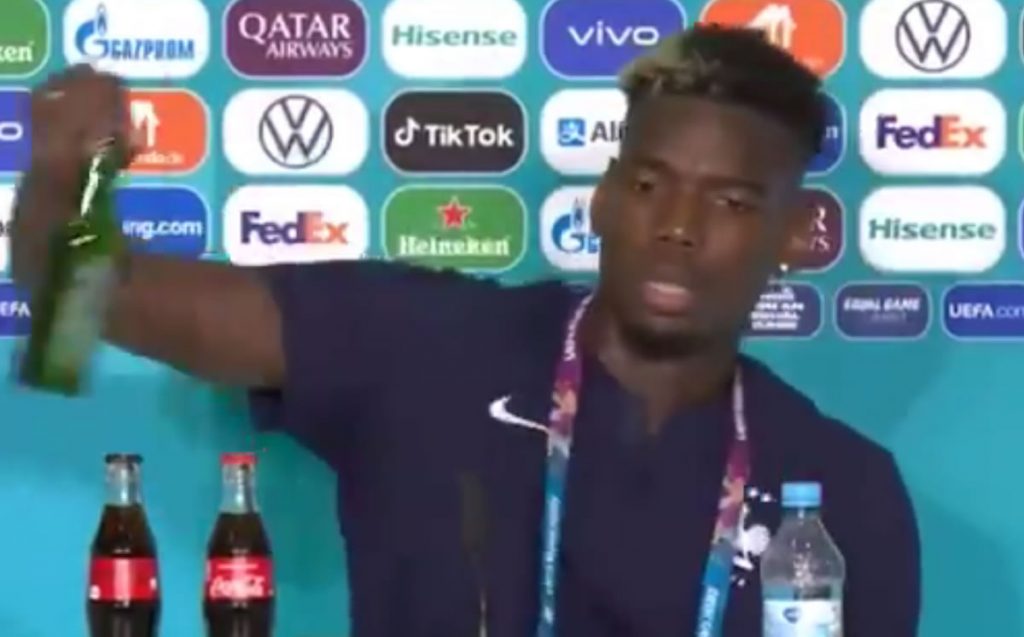 Apres Cristiano Ronaldo, Paul Pogba s’en prend également à l’un des sponsors de l’Euro