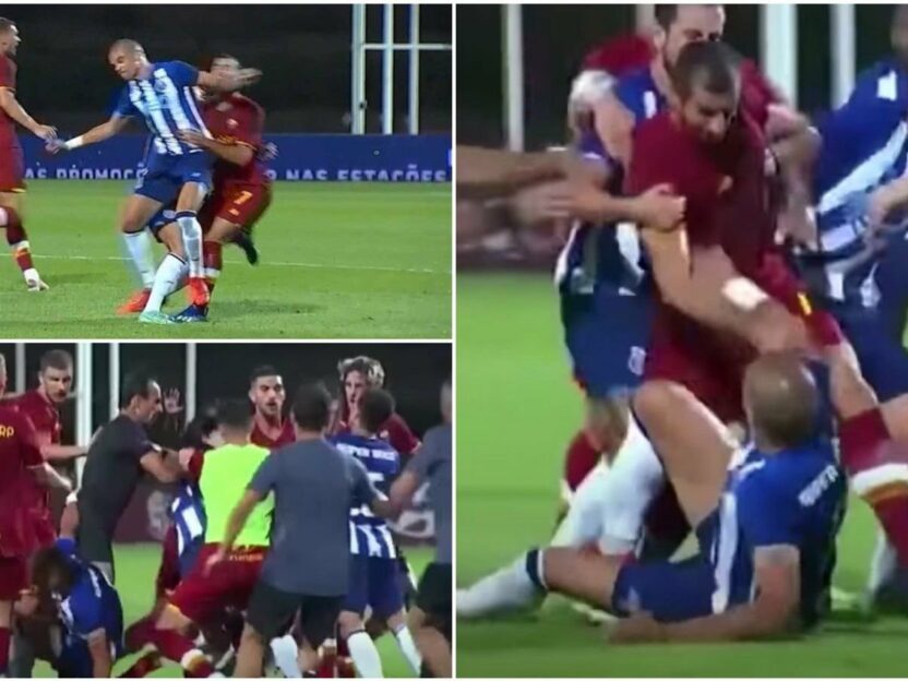 Amicale Roma-Porto : La dangereuse faute de Pepe qui a provoqué une bagarre !