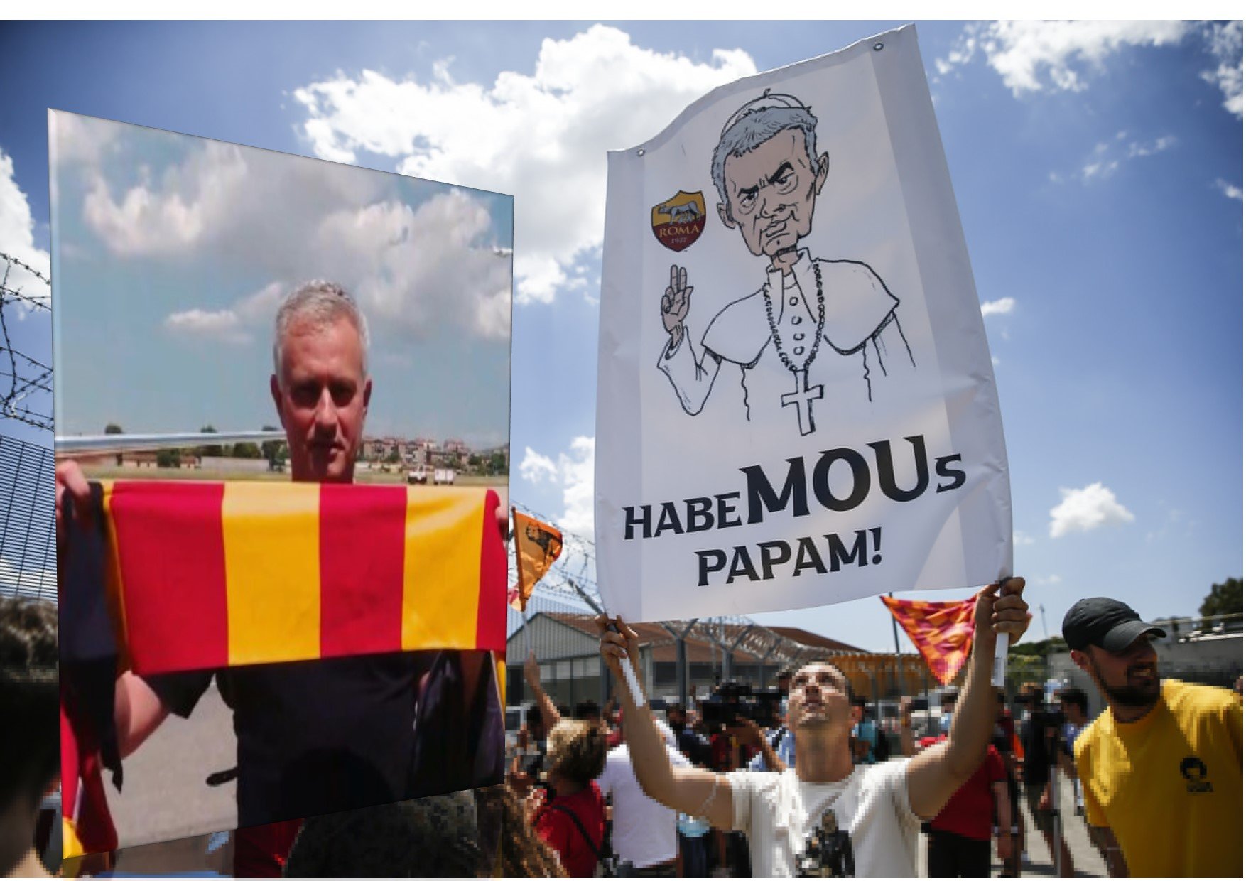 Folie totale à l’aéroport: « Le Pape » Mourinho est arrivé à Rome (Images)