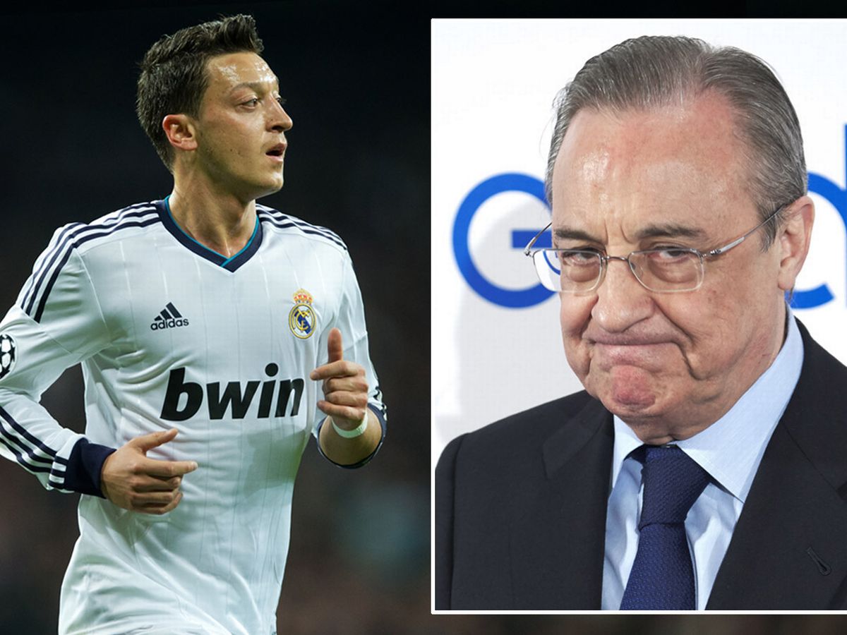 MAIN Mesut Ozil at Real Madrid and President Florentino Perez