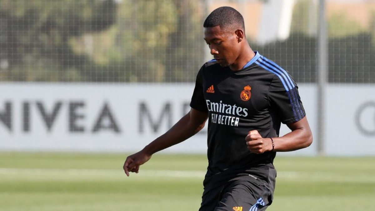 david alaba en su primer entrenamiento con el real madrid twitter realmadrid