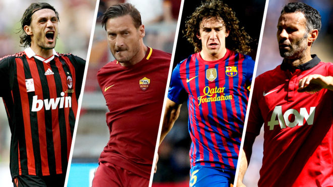 Maldini, Totti, Giggs les 6 légendes d’un club dans l’histoire du football