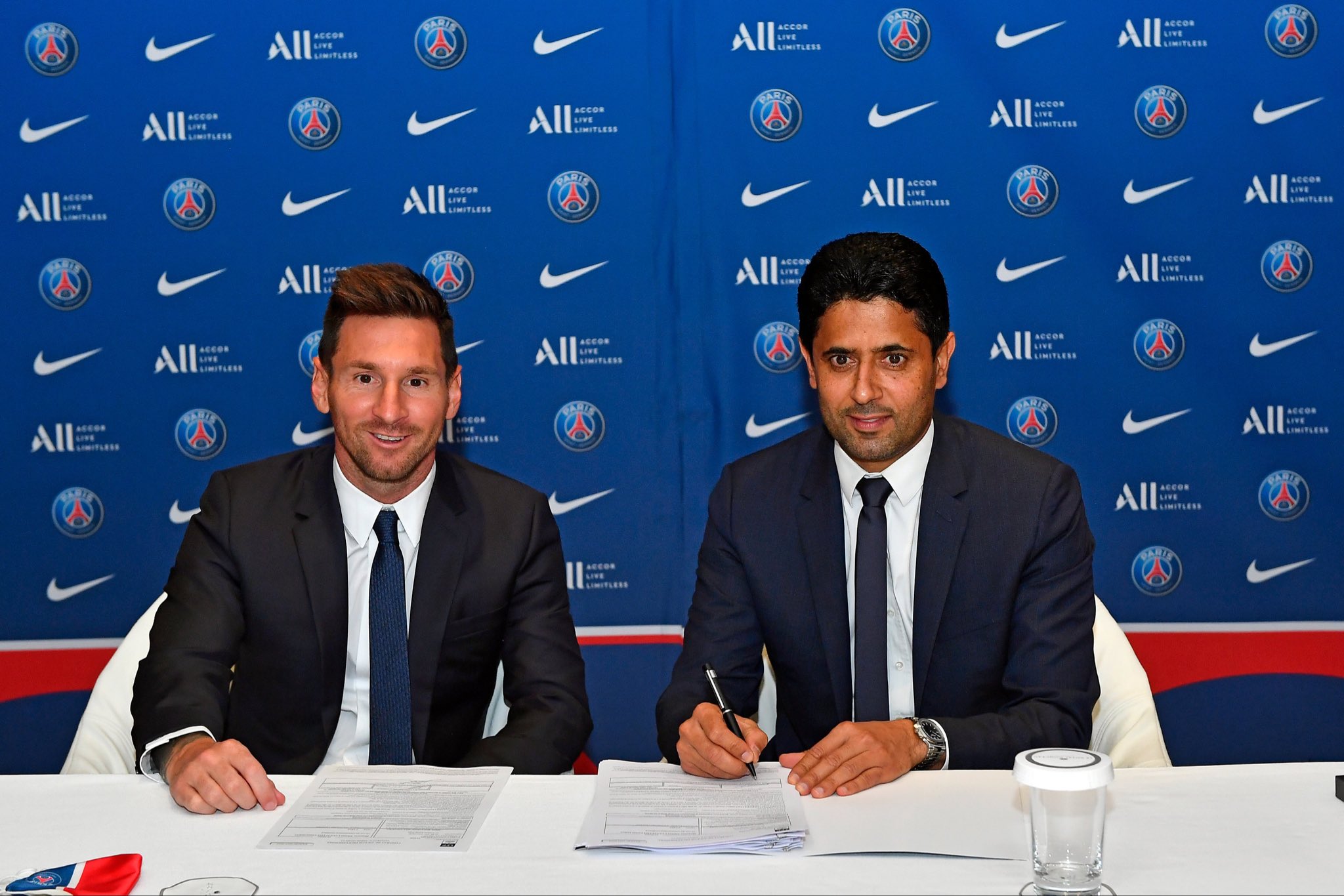 PSG : Les premiers mots de Nasser Al-Khelaïfi après la signature de Messi